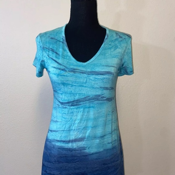 Tryst By Matthew Williamson Size Small Beach Cover Up Tunic Top Turquoise Blue - Picture 1 of 10